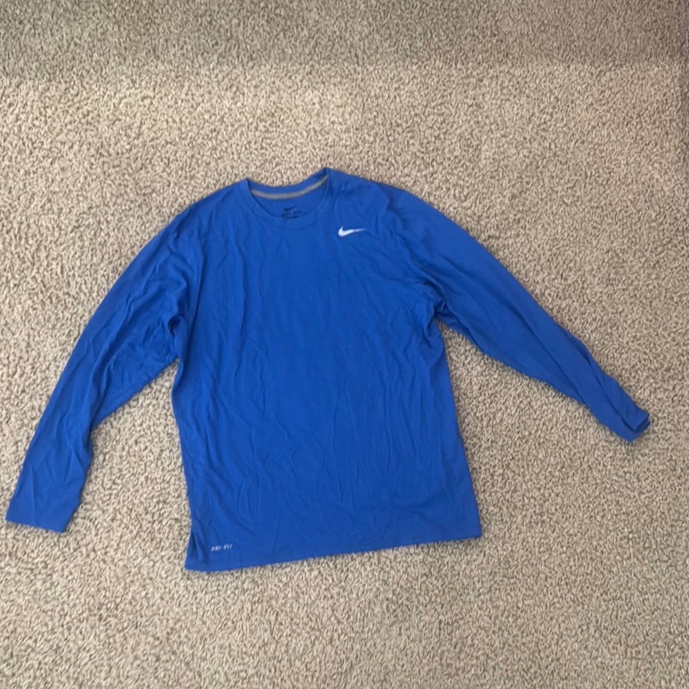 Nike Blue Long Sleeve Athletic Tee